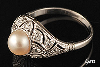 天然真珠の指輪　リング