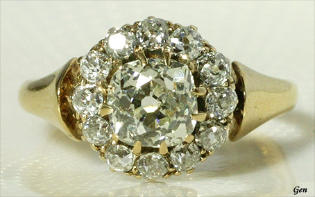 20世紀初頭イギリス製英国オールドマインカット アンティーク リング 指輪 ダイヤモンド