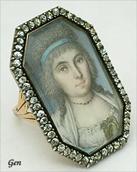 18世紀　細密画　指輪