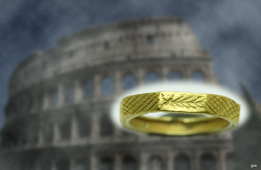 古代ローマ 結婚指輪 マリッジリング ゴールドリング アンティーク