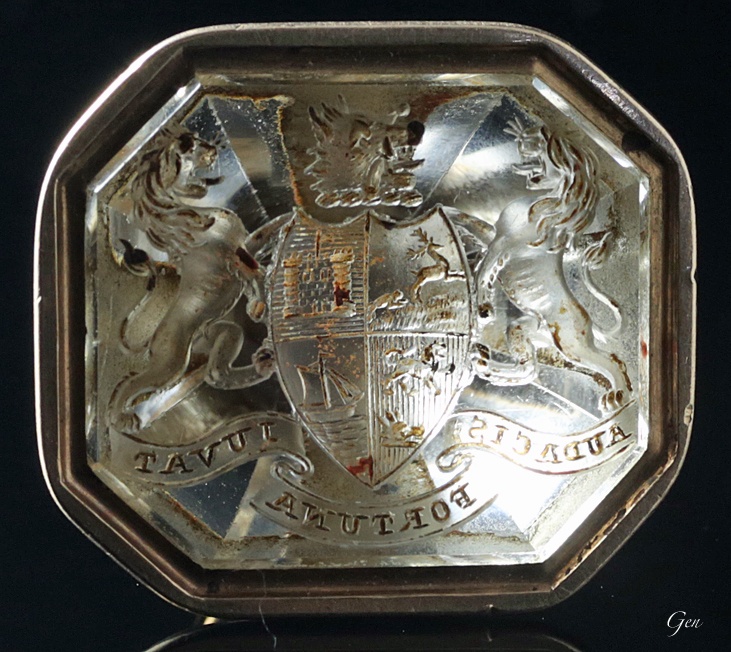 英国貴族　紋章　インタリオ　アンティーク