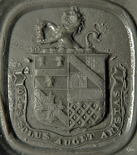 アンティーク　ジョージアン　シール　ライオンの紋章　印影