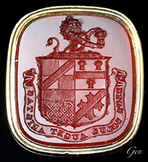 アンティーク　ジョージアン　シール　ライオンの紋章