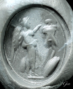 古代ローマ　インタリオ　リング　勝利の女神ニケ