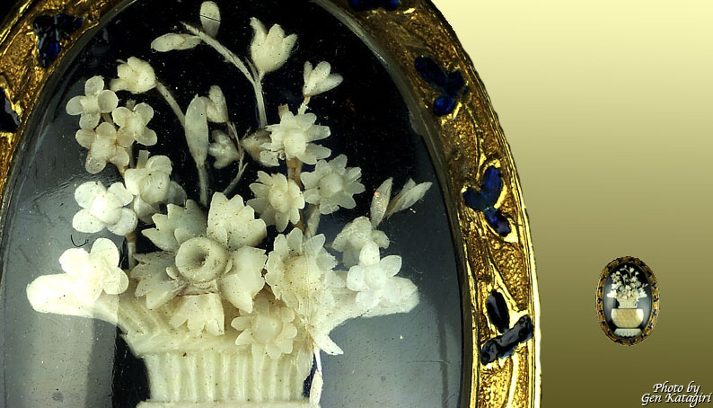 象牙細密彫り　指輪 カーブド・アイボリー　リング フランス 18世紀